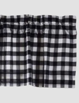 VHC Brands Annie Buffalo Black Check Lined Valance