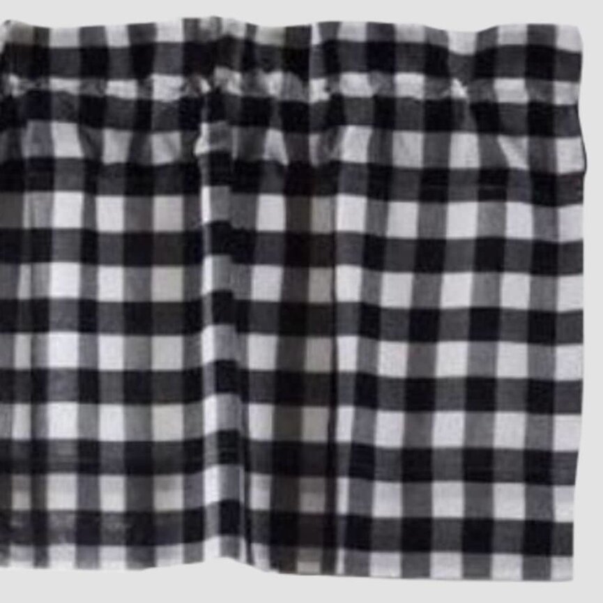 Annie Buffalo Black Check Lined Valance