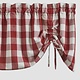 Park Designs Wicklow Check Lined Farmhouse Valance Red & Cream - 60x20