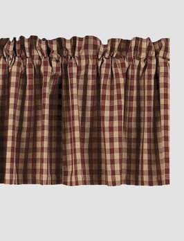 Home Collections By Raghu Heritage House Check Barn Red Valance
