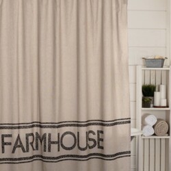 Sawyer Mill Charcoal Farmhouse Shower Curtain - 72x72"