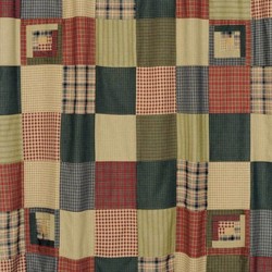 Tea Cabin Shower Curtain Patchwork - 72x72