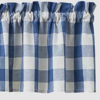 Wicklow Check China Blue Valance - 72x14