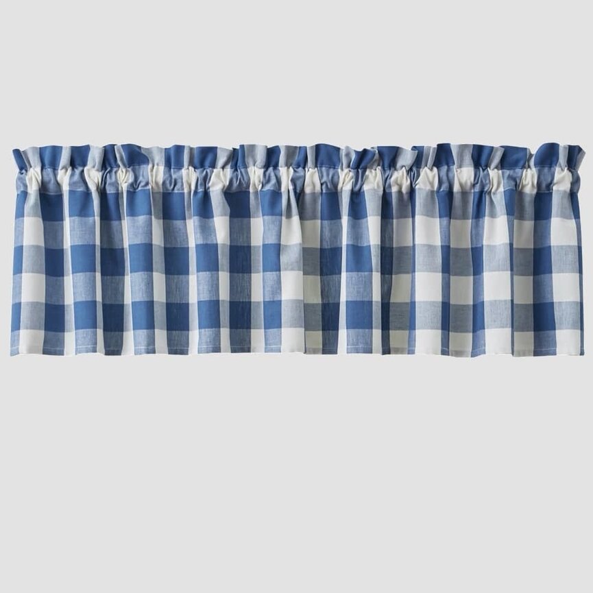 Wicklow Check China Blue Valance - 72x14