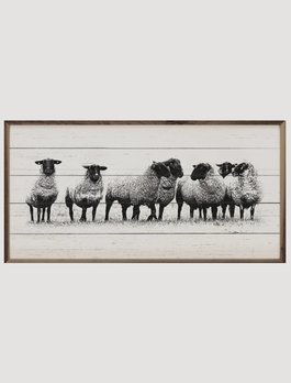 Kendrick  Home Flock of Sheep Framed Sign - 16x8