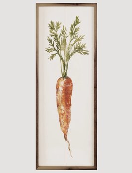 Kendrick  Home Fresh Carrot Wooden Framed Sign - 4x12