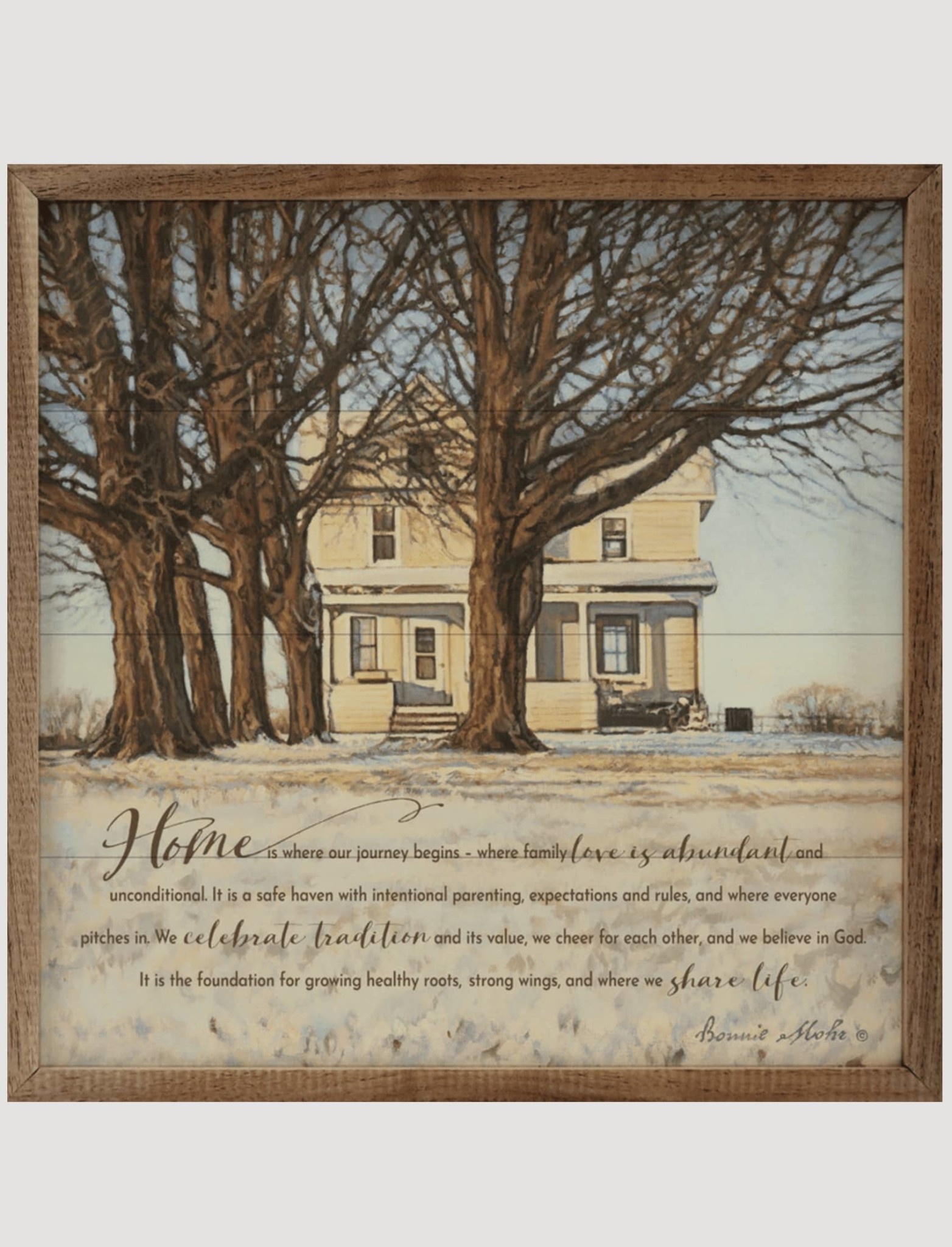 Kendrick  Home Home by  Bonnie Mohr Wooden Framed Sign Brand: Kendrick  Home