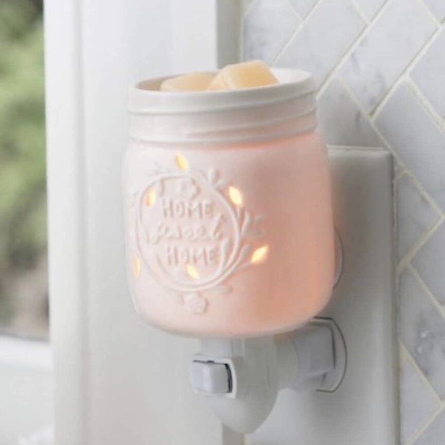 Mason Jar Pluggable Fragrance Warmer - 5" x 2.75" x 2.75"