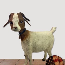 Brown & White Goat Handmade - 8"