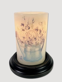 C R Designs Blue Cottage Sprinkling Can Candle Sleeve - Vanilla