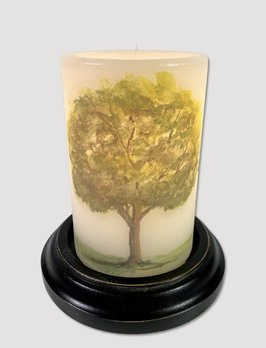 C R Designs Watercolor Seasonal Trees Summer Candle Sleeve - Vanilla