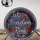 Smith Redware Let Freedom Ring Plate - 8"