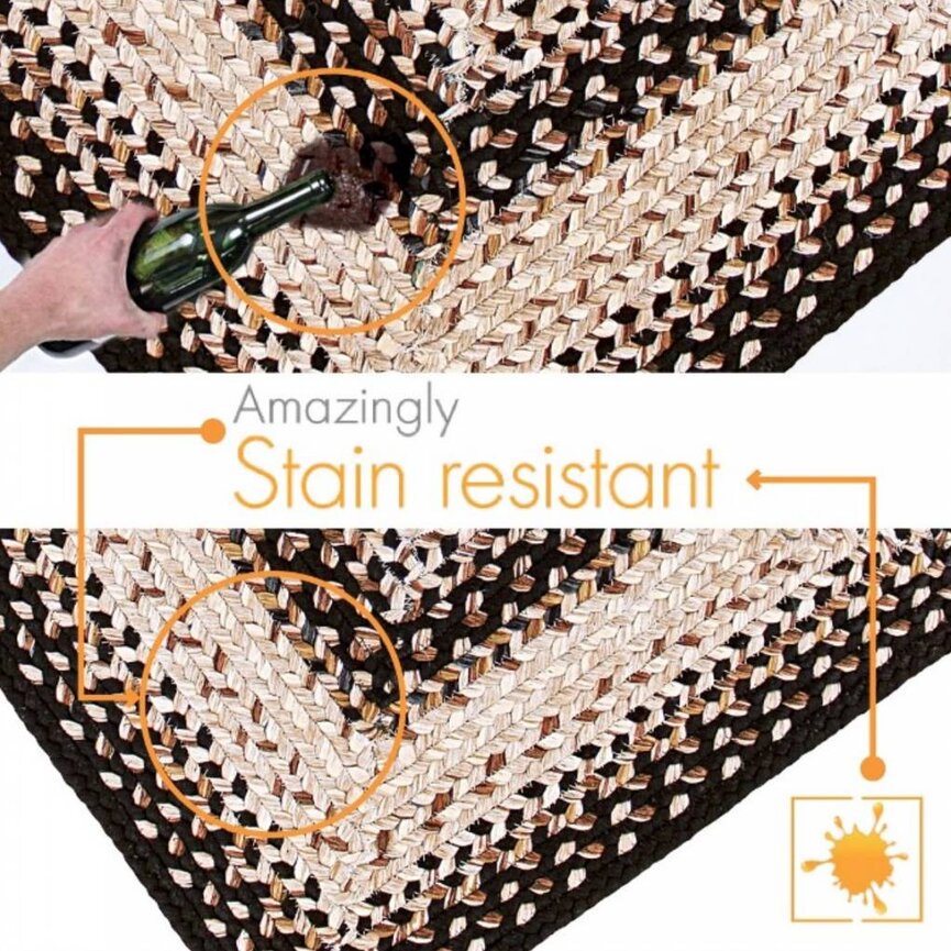 Black Mist Ultra Durable Braided Rugs