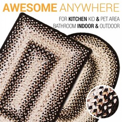 Black Mist Ultra Durable Braided Rugs