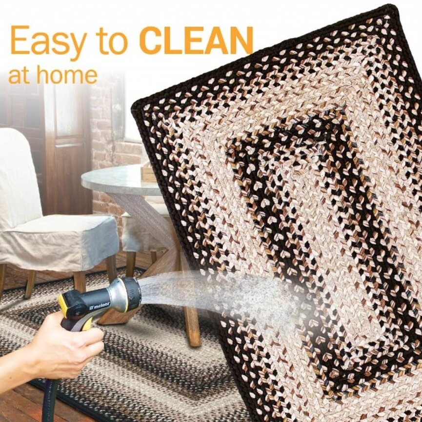Black Mist Ultra Durable Braided Rugs