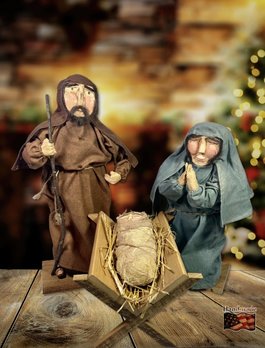 Handcrafted By Michelle Nativity Scene Jesus & Mary & Joseph