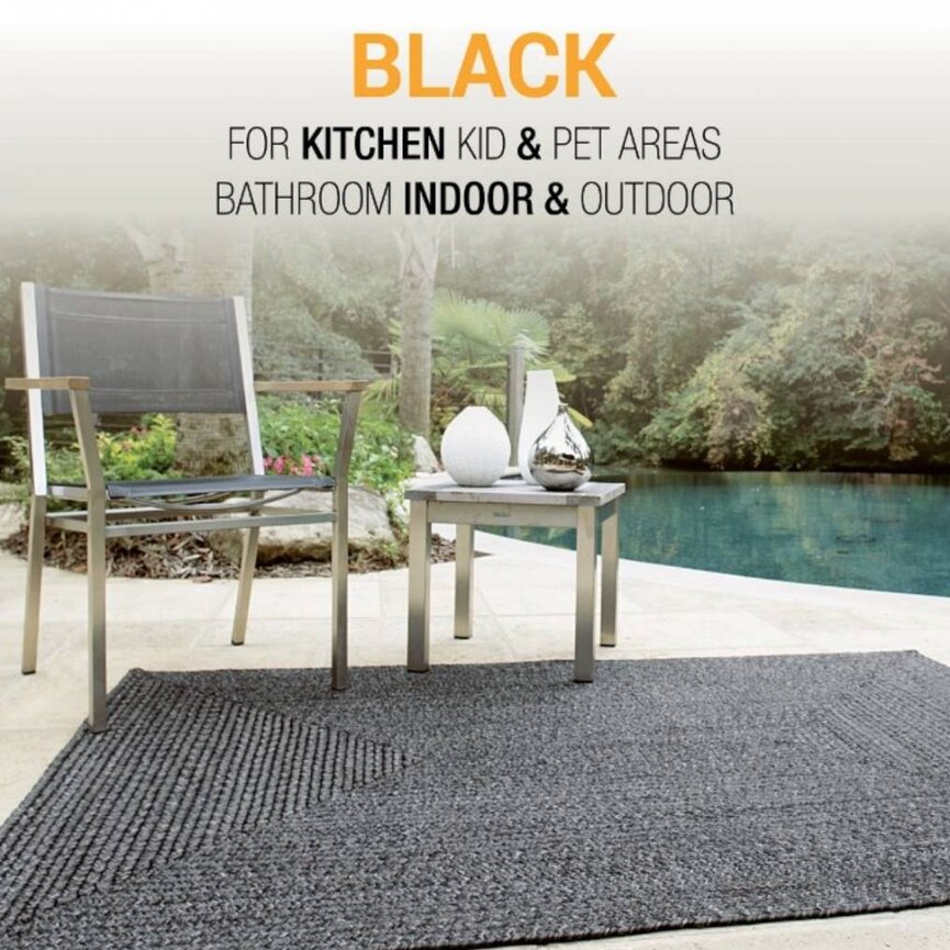Black Ultra Durable Braided Rugs