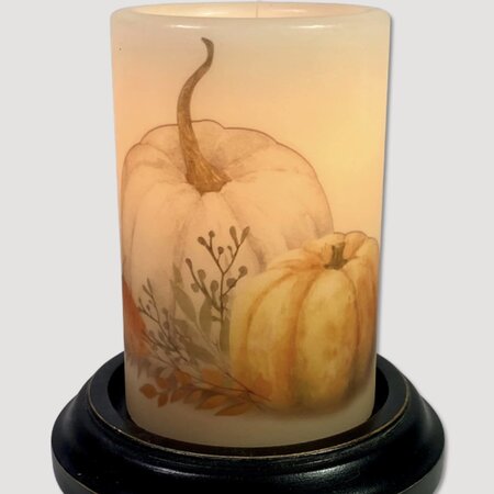 Soft Neutral Pumpkins Candle Sleeve Antique Vanilla