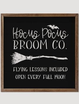 Kendrick  Home Hocus Pocus Broom Co. Framed Sign - 4"