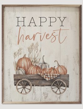 Kendrick  Home Happy Harvest Wagon Sign - 20"