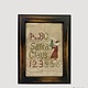Nana's Farmhouse Santa Claus Cross Stitched Sampler - 5 x 7