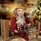 Handcrafted By Michelle Primitive Santa Bedtime with Candle & Cat - 18" T x 16" L