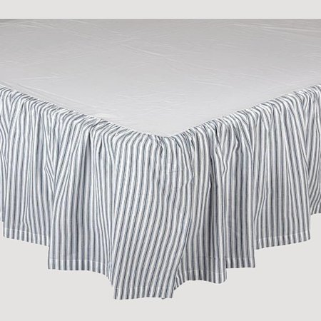 Sawyer Mill Blue Ticking Stripe Bed Skirt