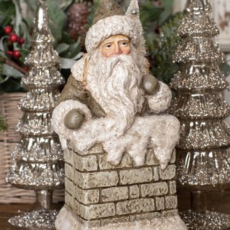 Taupe Santa in Chimney