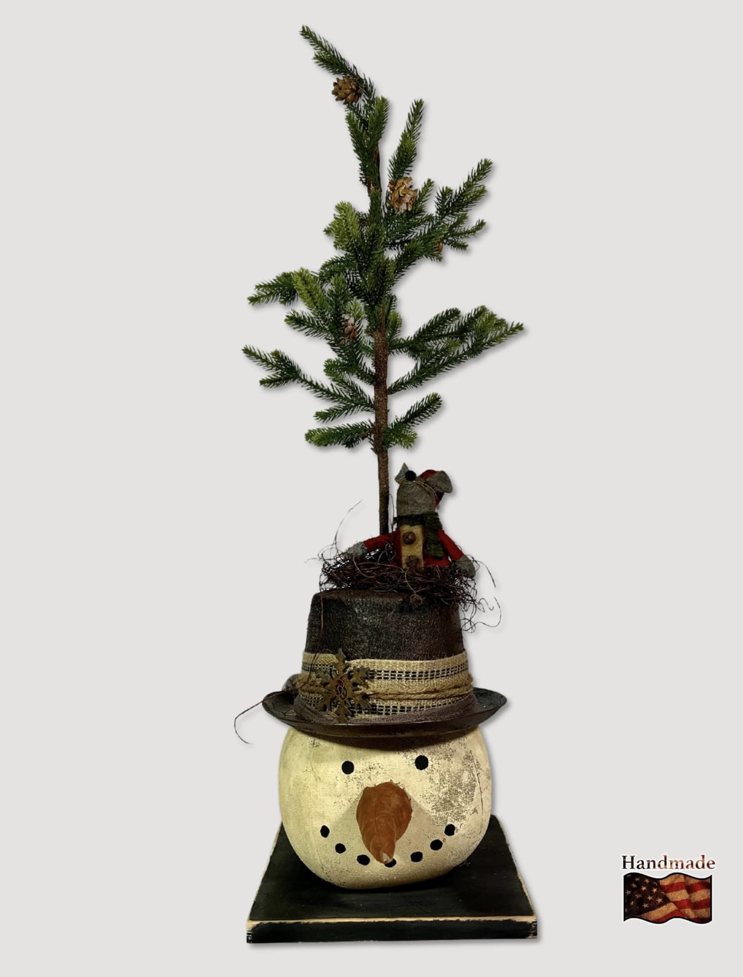 Rugged Chic Decor Christmas Tree on Snowman Base - 38" Brand: Rugged Chic Decor