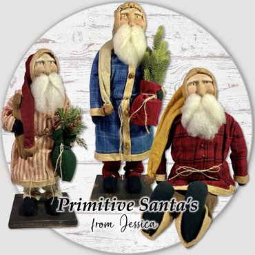 Primitive Santas from Jessica White