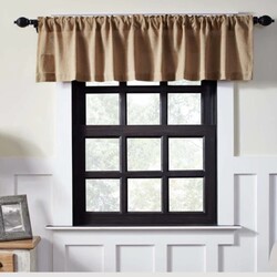 Burlap Natural Valance