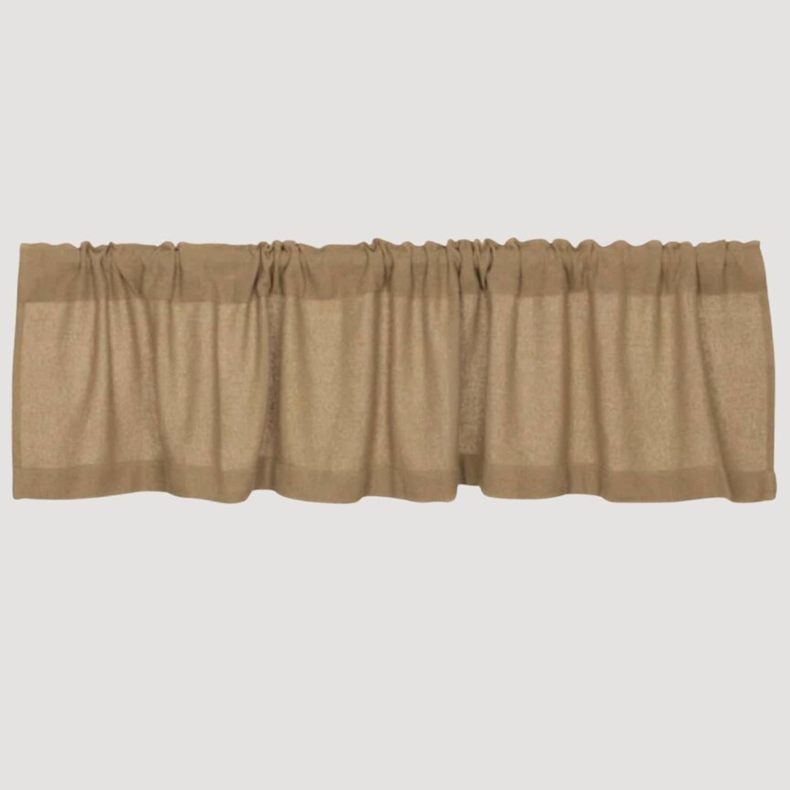 Burlap Natural Valance