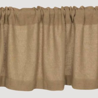 Burlap Natural Valance