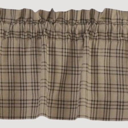 Sawyer Mill Charcoal Plaid Lined Valance