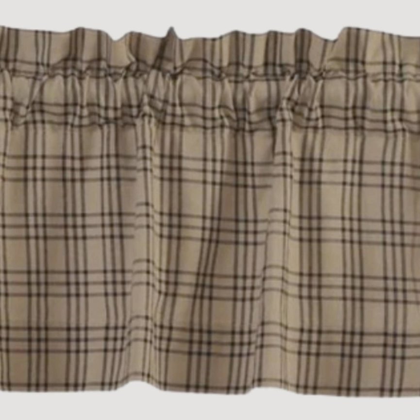 Sawyer Mill Charcoal Plaid Lined Valance