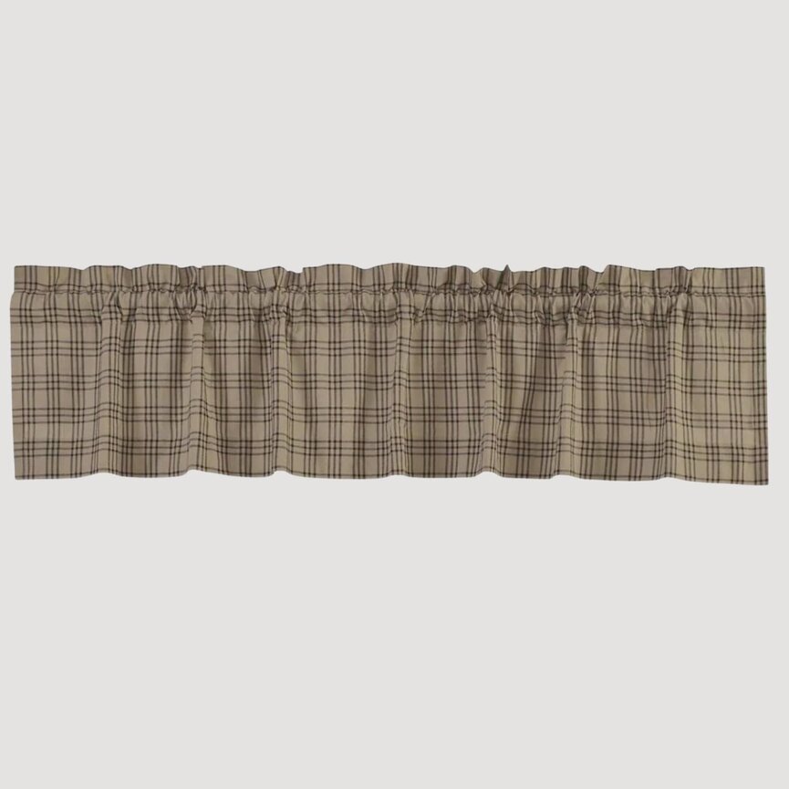 Sawyer Mill Charcoal Plaid Lined Valance