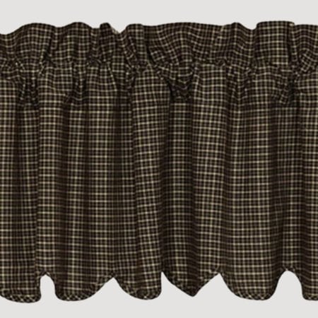 Kettle Grove Plaid Scalloped Valance