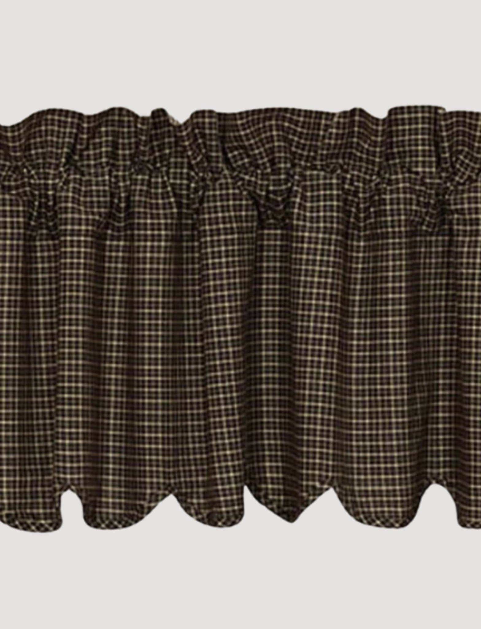 VHC Brands Kettle Grove Plaid Scalloped Valance 16" x 72" Brand: VHC Brands