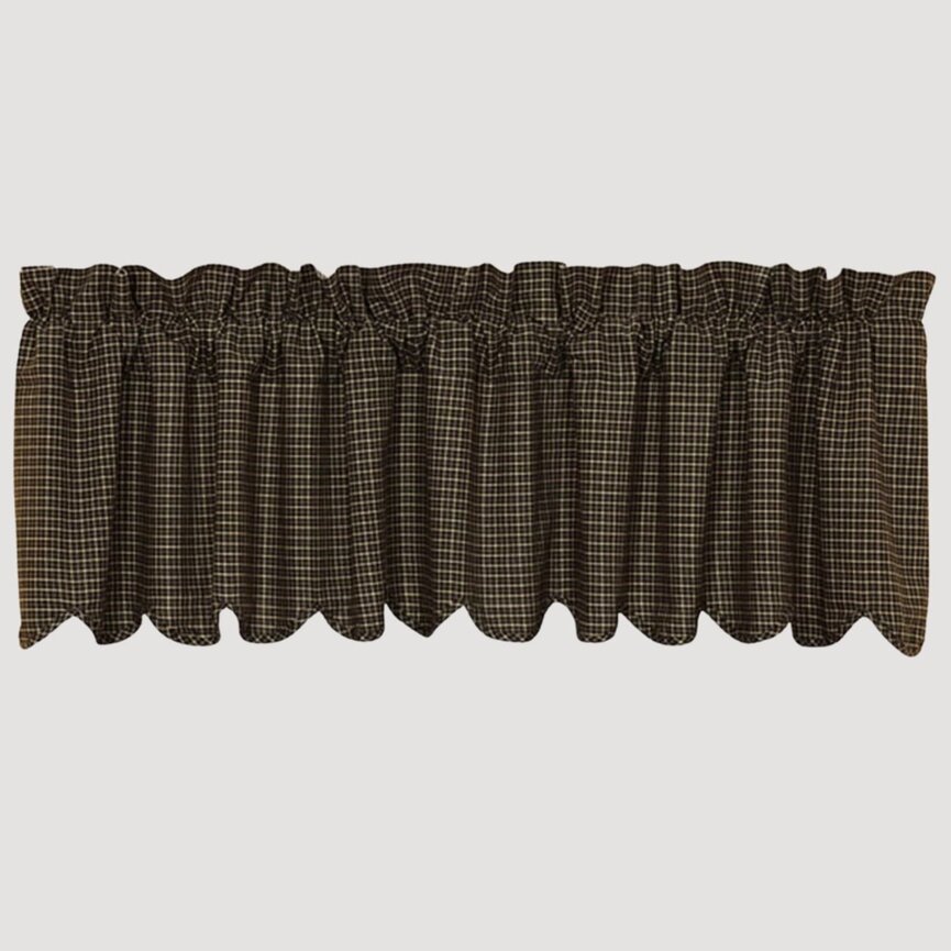Kettle Grove Plaid Scalloped Valance 16" x 72"