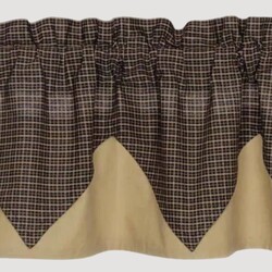 Kettle Grove Plaid Layered Valance 16" x 72"