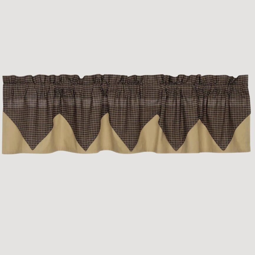 Kettle Grove Plaid Layered Valance 16" x 72"
