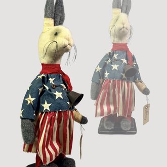 Betsy the Americana Rabbit in White Doll - 19"