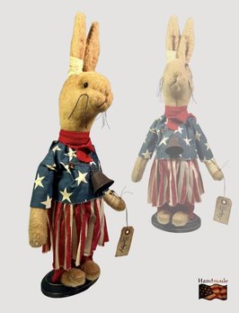 Rags A Muffin Betsy the Americana Tan Rabbit Doll - 19"