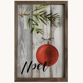 Noel Ornament Wooden Framed Sign