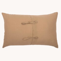 Black Check Star Patch Pillow