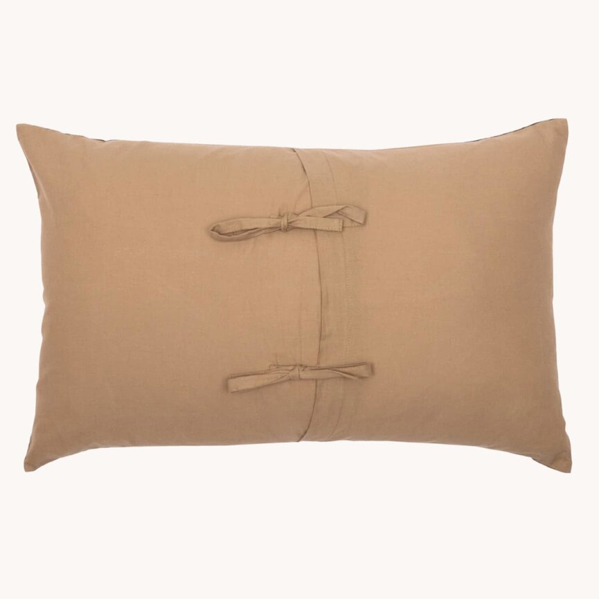 Black Check Star Patch Pillow