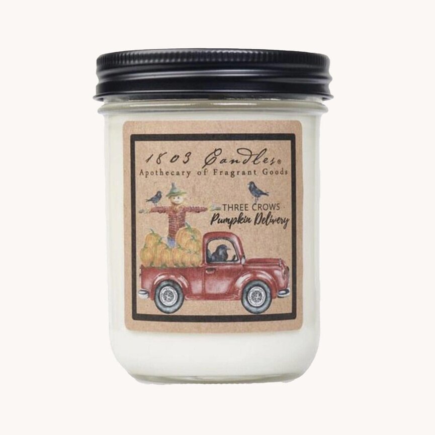1803 Three Crows Pumpkin Delivery Candle