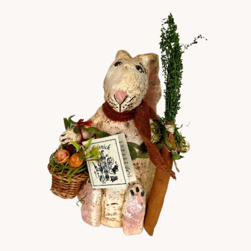 Krisnick - Floppy Earred Bunny White with Carrot