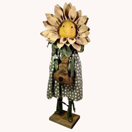 Sunflower Girl Doll in Polka Dot Dress - 35"