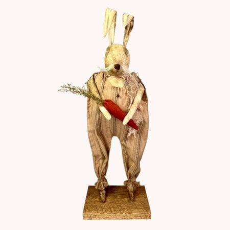 Boy Rabbit Doll with Cotton Tail & Carrot - 21"